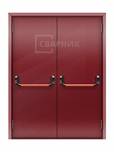 Двупольная противопожарная дверь металлическая с антипаникой