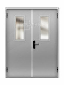 Дверь противопожарная ДПМ EI-45 двупольная с остеклением 1500×2100