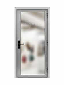 Противопожарная стеклянная дверь EIW-60 однопольная 900×2100 мм
