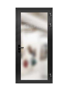 Дверь противопожарная из алюминия остекленная одностворчатая